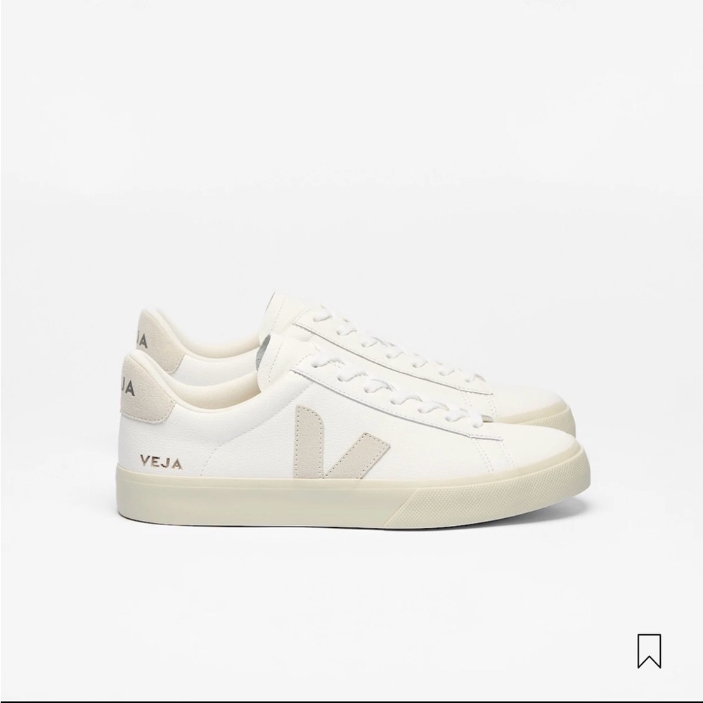 Veja Campo Leather White Natural Sneakers Sz 9